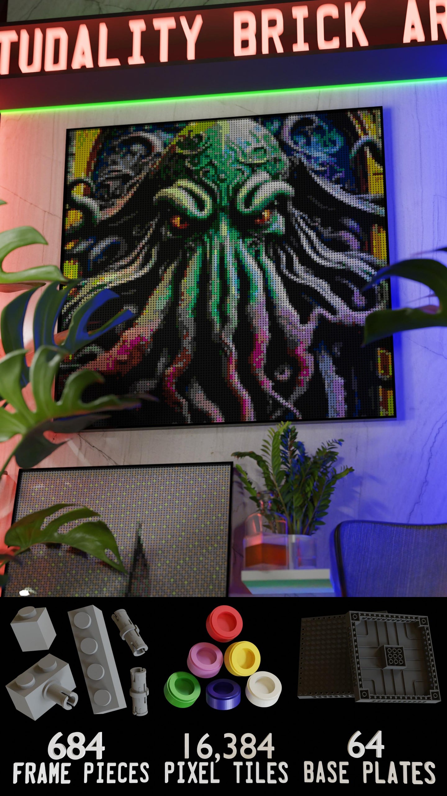 Arrival of Cthulhu LEGO® Style mosaic creative DIY building set